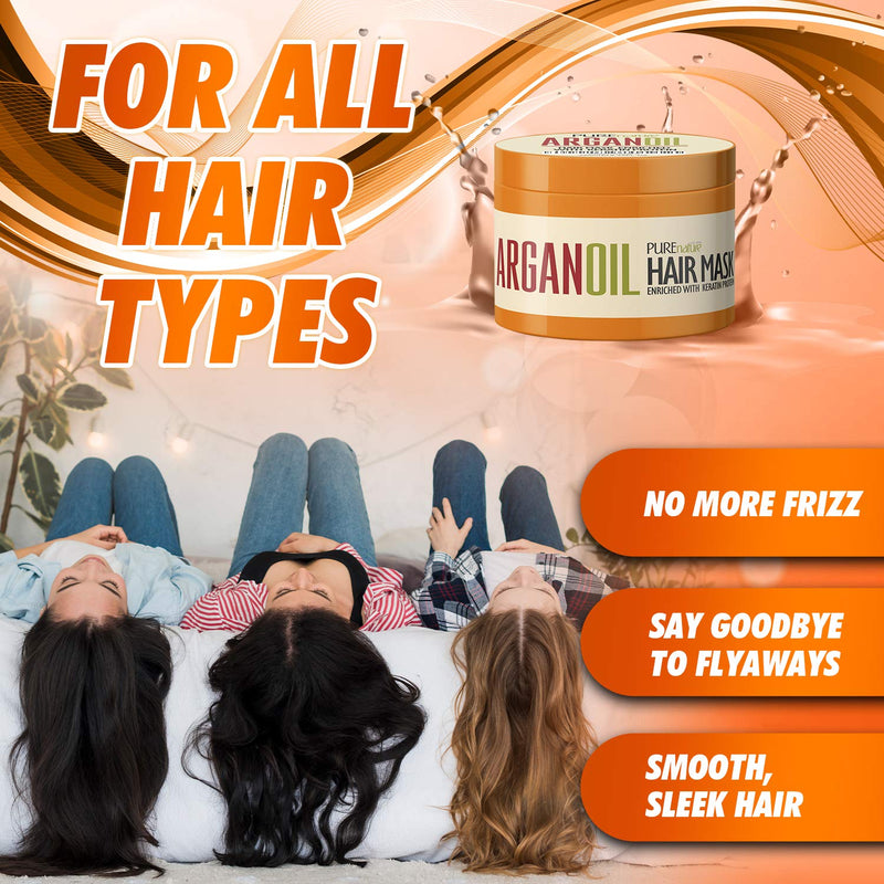 [Australia] - Argan Oil Hair Mask - Deep Conditioner Treatment for Dry Damaged Hair - Moroccan Split End Moisturizer, Hydrating Product 