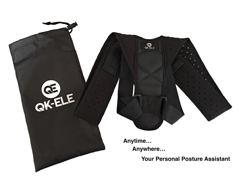 [Australia] - QK-ELE Posture Corrector Support Brace to Improve Bad Posture, Shoulder Alignment, Back Pain Relief for Men and Women (Reg 28 to 41) 