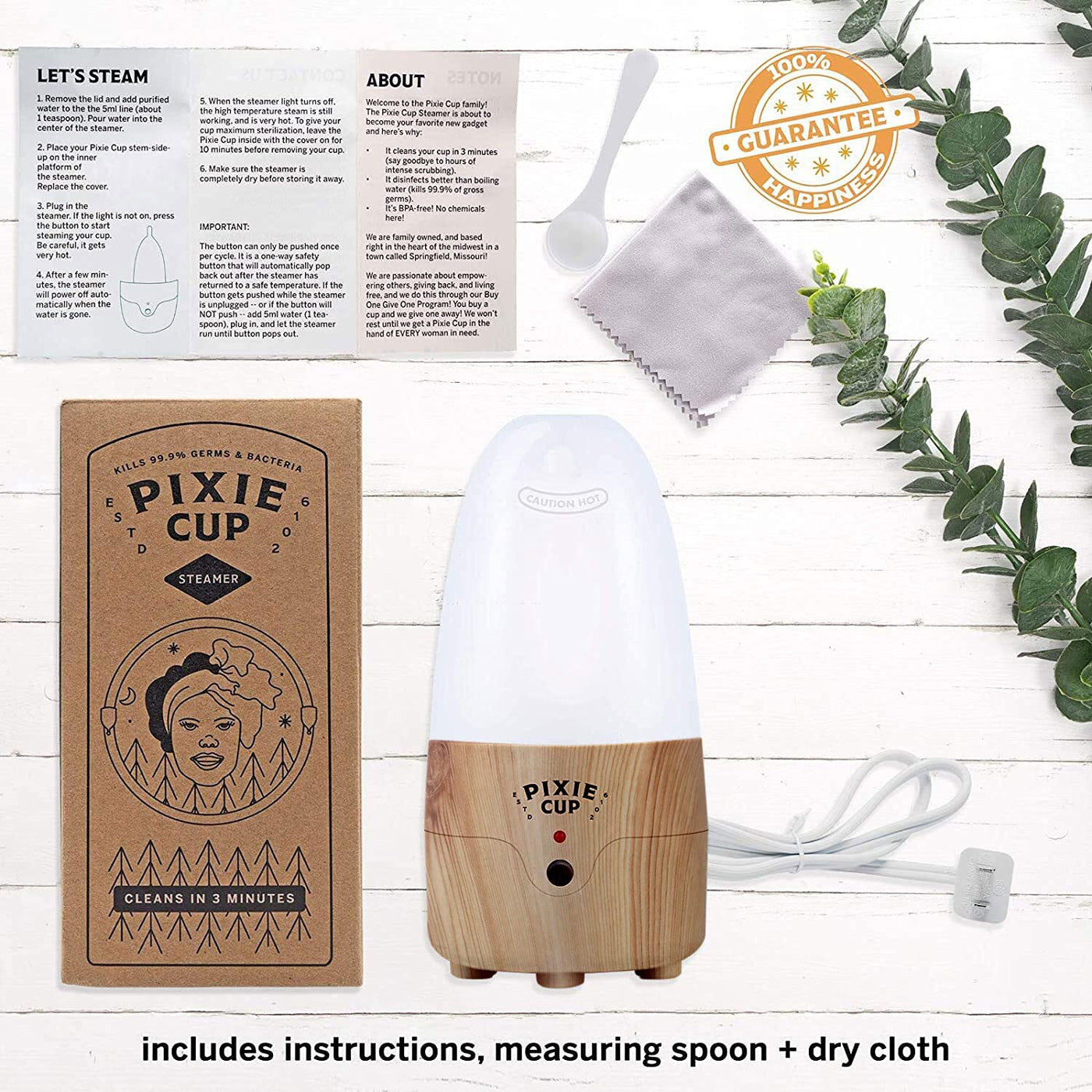  Pixie Cup Menstrual Cup Cleaner Kit - Sterilizer Wash