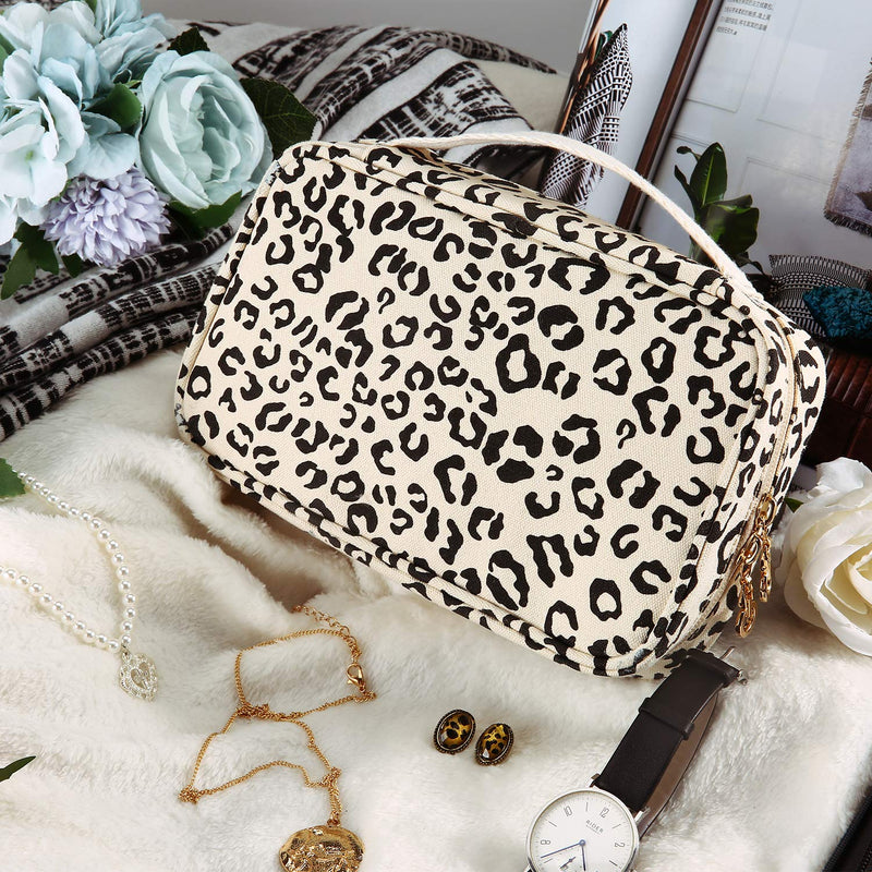 [Australia] - MIZATTO Travel Jewelry Organizer Case Portable Jewelry Storage Bag for Necklaces, Earrings, Rings and Bracelets Leopard 