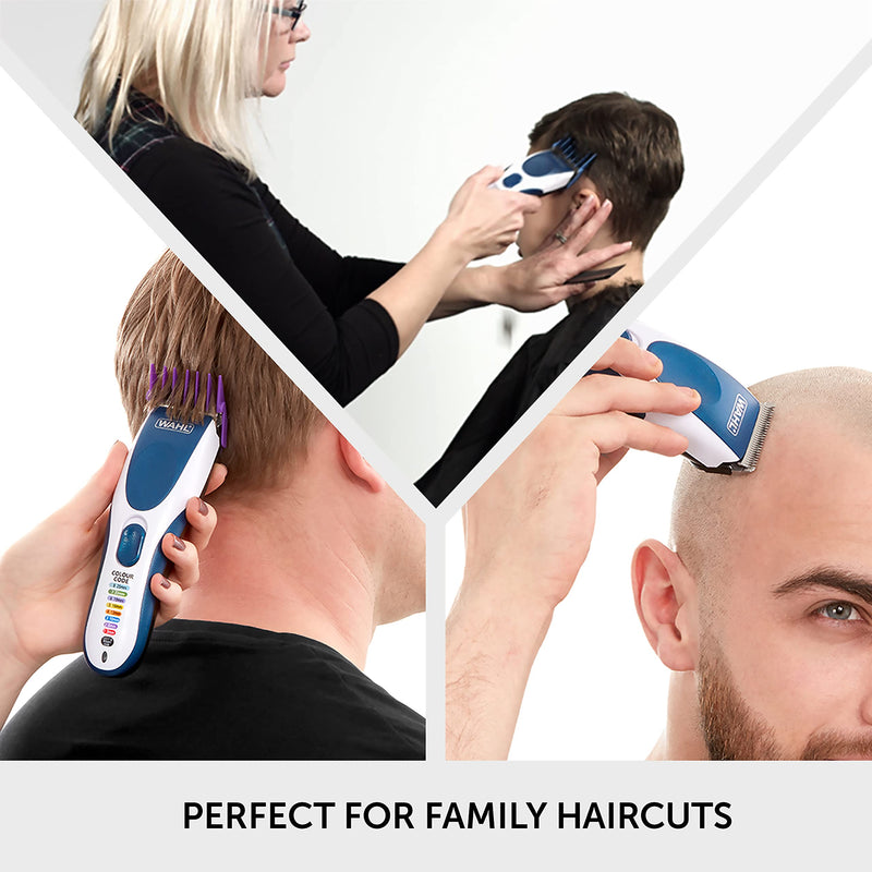 [Australia] - Wahl Colour Pro Cordless Clipper, Hair Clippers for Men, Men’s Head Shaver, Colour Coded Guide Combs, Clippers for Family Hair Cuts, Easy Home Haircutting single 