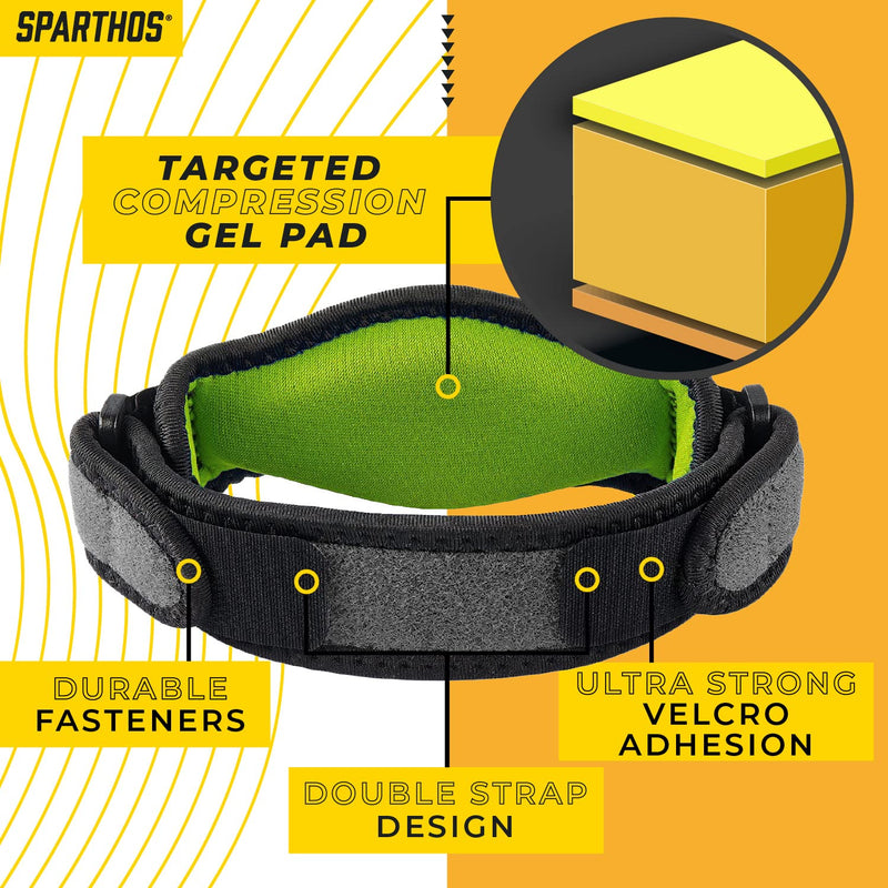 [Australia] - Sparthos Tennis Elbow Brace (Pack of 2) - For Tendonitis, Forearm Pain, Golf Elbow Support - Arm Strap Band with Gel Compression Pad - for Men and Women Narrow (Pack of 2) 
