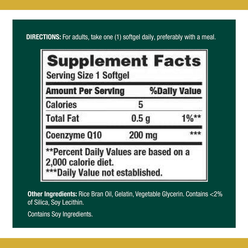[Australia] - CoQ10 by Nature's Bounty, Dietary Supplement, Supports Heart Health, 200mg, 80 Softgels 80 Count 