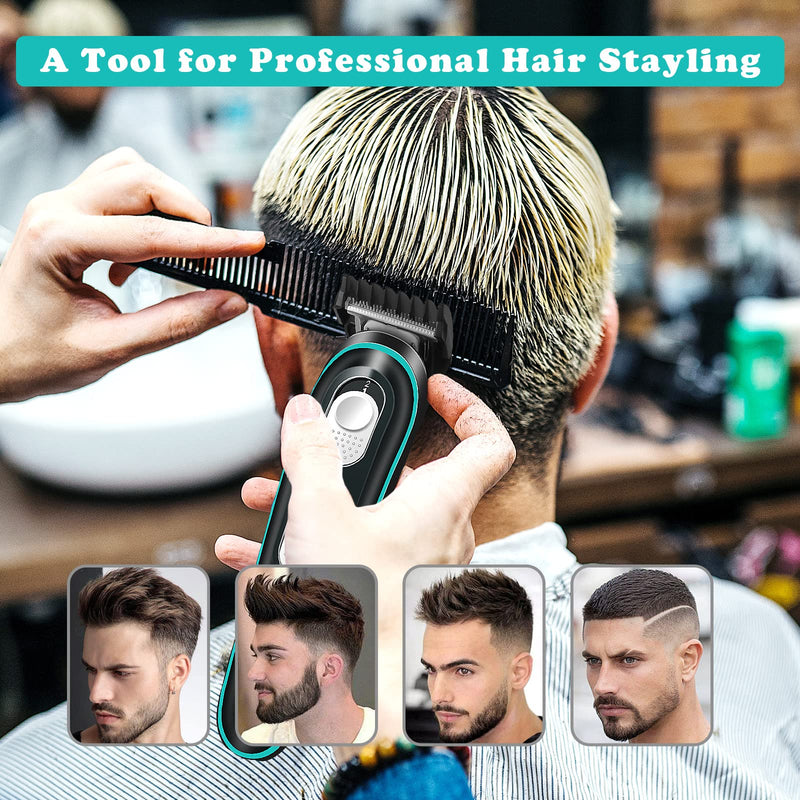 [Australia] - Lumitact Professional Hair Clippers for Men Kids USB Rechargeable Hair Trimmer Cordless Electric Hair Clippers Haircutting Kit 4 Guide Combs(3 6 9 12mm) 