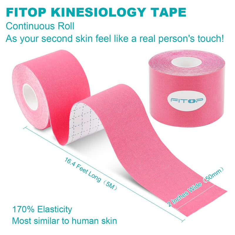 [Australia] - Pink Athletic Tape Kinesiology, Sports Tape for Injury Provides Stability to Muscle and Joint, Promotes Recovery and Support 
