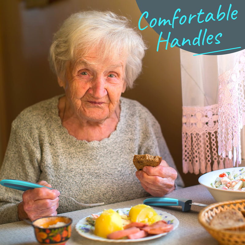 [Australia] - Medipaq Easy Grip Cutlery - Great for The Elderly, Disabled Or Those Suffering with Tremors and Trembling Hands. Easy Pick up. (1x Set) 