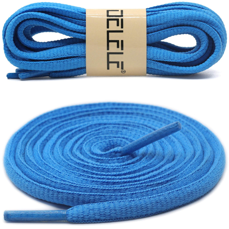 [Australia] - DELELE 2Pair Oval Shoes laces 42 Colors Half Round 1/4"Athletic ShoeLaces for Sport/Running Shoes Shoe Strings 24"Inch (60CM) 16t Baby Blue 