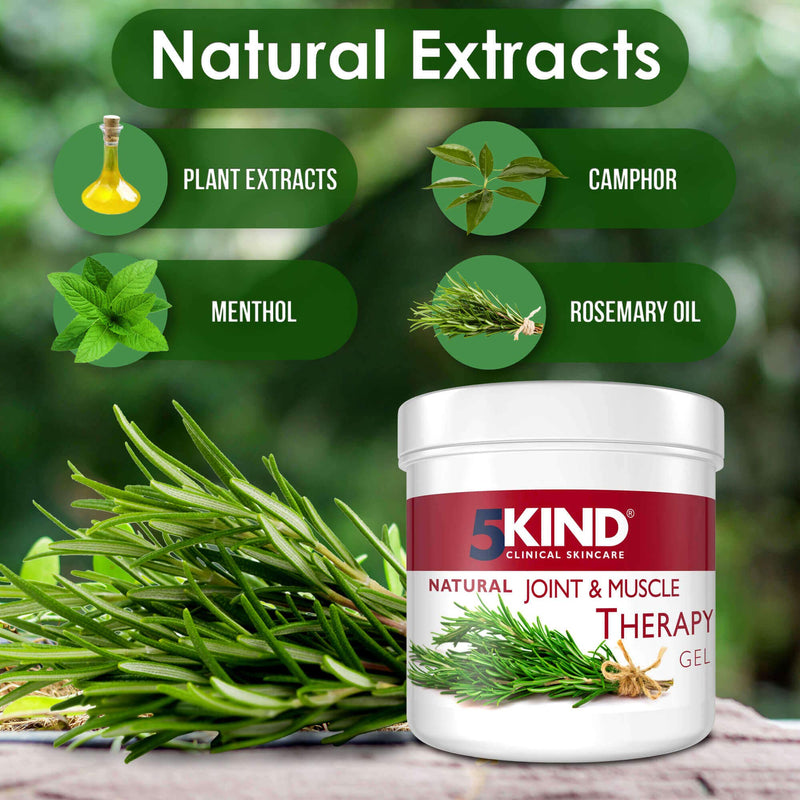 [Australia] - 5kind clinical skincare Natural Joint and Muscle Therapy Gel with Natural Extracts to Soothe and Calm, 300 ml 