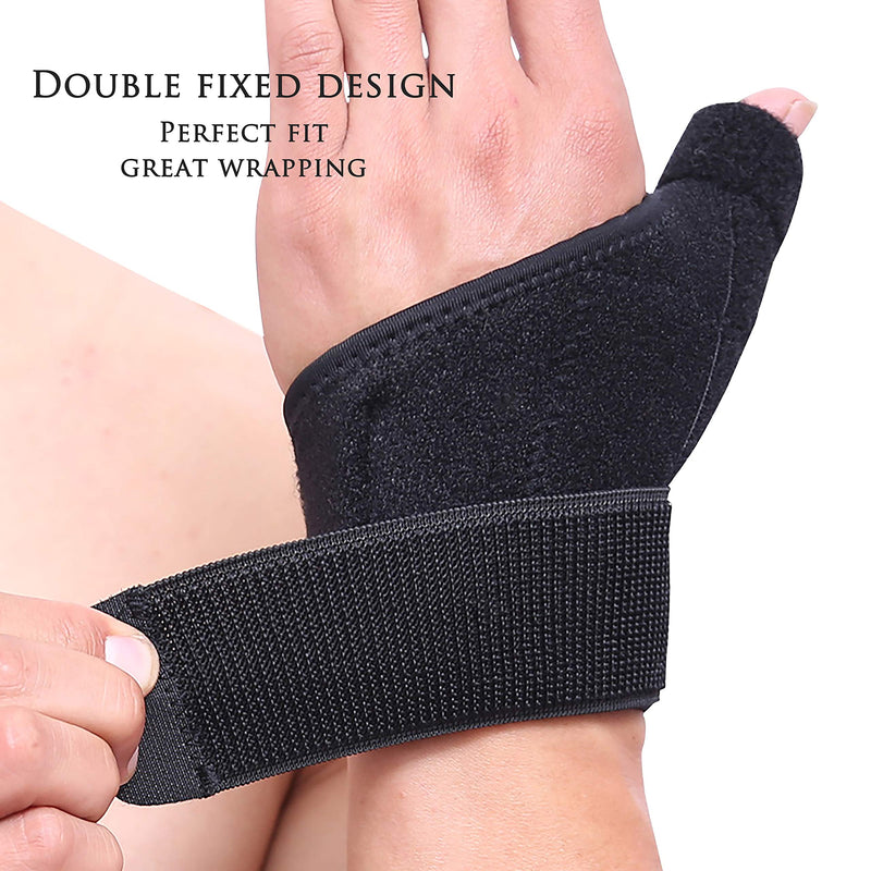 [Australia] - HiRui Wrist Brace Thumb Brace, Wrist Support Thumb Spica Splint for Men Women Kids, Wrist/Hands/Thumb Stabilizer for Sprains, Arthritis, Tendonitis, Carpal Tunnel, Pain Relief, Recovery - Adjustable (Right Hand - One Size) Right Hand - One Size 