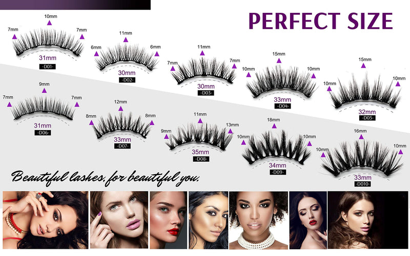 [Australia] - Arishine 3D 5D Magnetic Eyelashes with Eyeliner - Magnetic Eyeliner and Magnetic Eyelash Kit - Eyelashes With Natural Look - Comes With Applicator - No Glue Needed 
