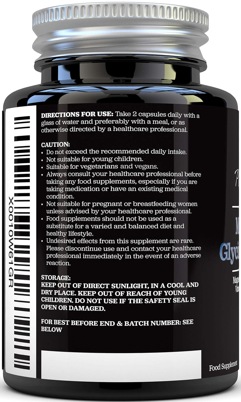 [Australia] - Magnesium Glycinate with Vitamin B6, Zinc and Pantothenic Acid - 250mg Elemental Magnesium from Chelated Magnesium - 120 Magnesium Bisglycinate Capsules - Vegan & Vegetarian 