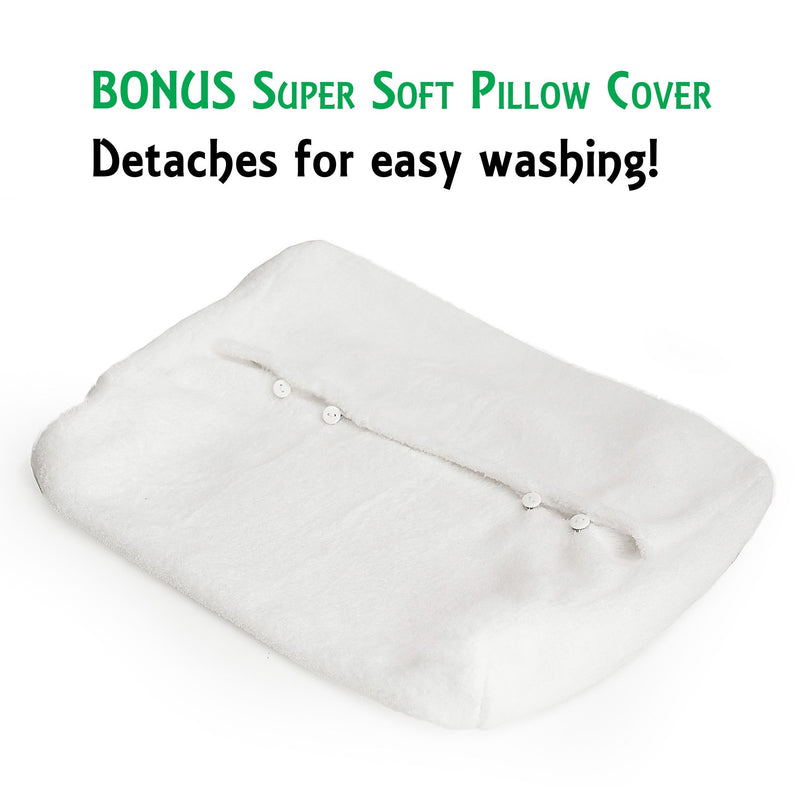 [Australia] - IndulgeMe Super Soft Non Slip Bath Pillow, Bonus Travel Case and Soft Removable Cover, Extra Large Suction Cups, Quick Drying Mesh, Bath Pillows for Tub, Neck and Back Support 