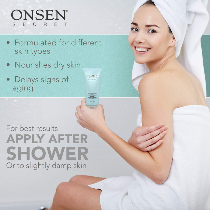 [Australia] - Onsen Secret Natural Daily Moisturizing Body Lotion w/Smoothing Organic Shea Butter for Normal to Dry Skin w/Healing Minerals, Jojoba, Aloe Vera, Vitamin E & Rice Bran Non-Greasy (Organic Fusion) Organic Fusion 