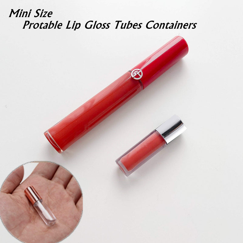 [Australia] - 45Pcs Reusable Lipstick Bottle, 1.2 ML Lip Gloss Tube Empty Lip Gloss Tubes Container Clear Mini Empty Lip Balm Bottles Handmade Cosmetics Subdivision Bottles for Travel Use DIY Cosmetic Storage 