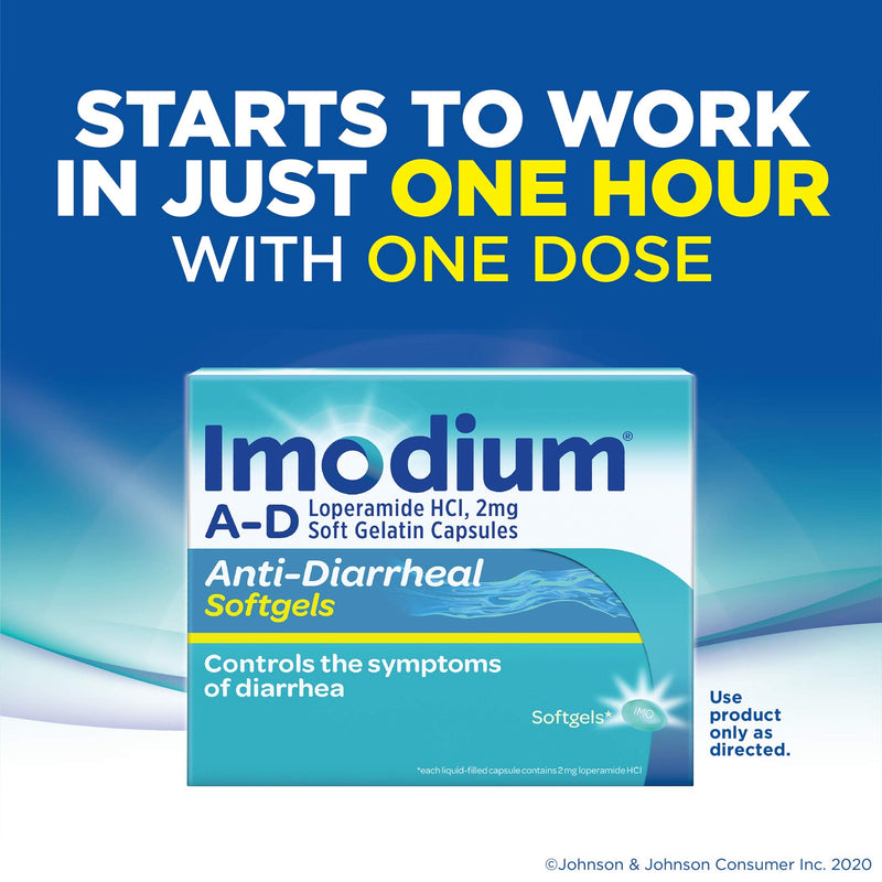 [Australia] - Imodium A-D Anti-Diarrheal Medicine Softgels with Loperamide Hydrochloride, 24 ct. 