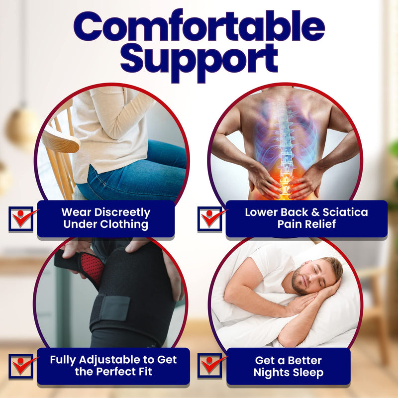 [Australia] - Hip Brace Thigh Compression Sleeve – Hamstring Compression Sleeve & Groin Compression Wrap for Hip Pain Relief. Support for Hip Replacements, Sciatica, Quad Muscle Strains - Large Left Large (Pack of 1) 