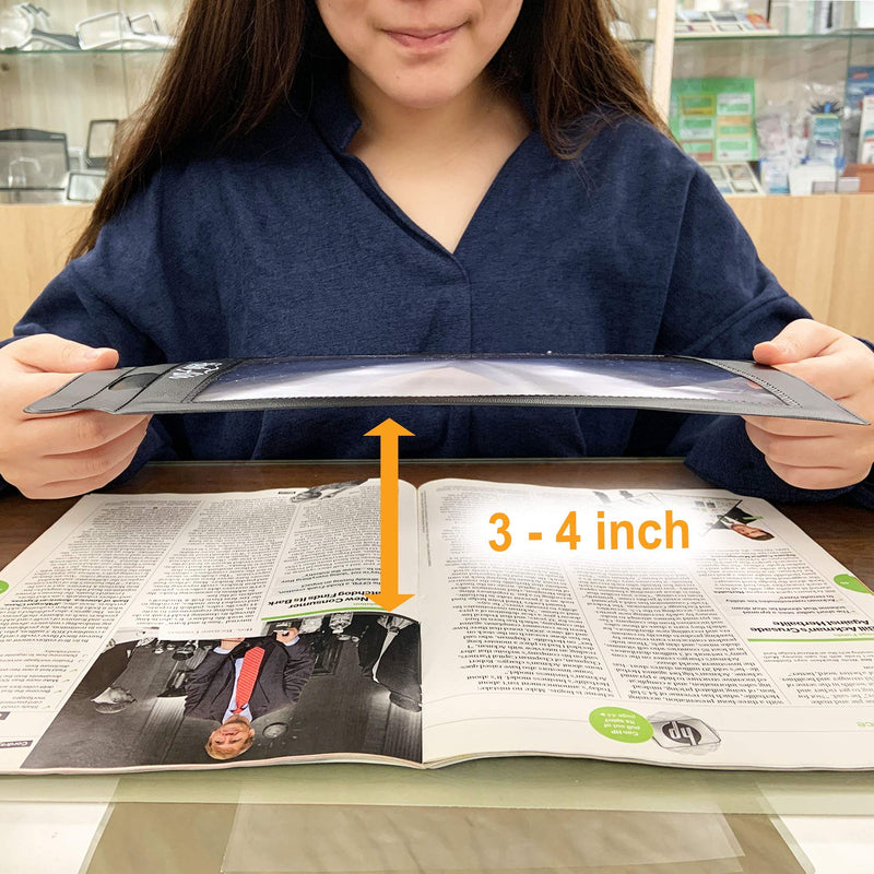 [Australia] - M MAGDEPO 3X Magnifying Sheet Flat Full Page Reading Magnifier Perfect Reading Aid for Elderly, People with Low Vision with 2 Bookmark Magnifier Lens with 2 bookmarks 