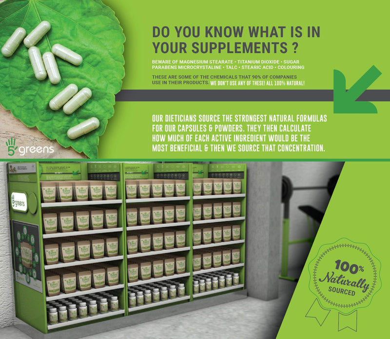 [Australia] - Glucosamine and Chondroitin 1600mg per Serving with MSM Extra Absorbency Enriched with Natural Vitamin C, Glucosamine Sulphate 2KCL Chondroitin Sulphate 120 Capsules Made in UK by 5greens 