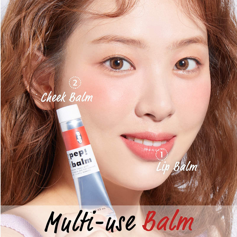 [Australia] - I’M MEME Pep! Balm | Multi-use Lip and Cheek Tint with Shea Butter | Liquid Blush and Lip Stain Balm in One | 003 Pause | K-Beauty Make Up 