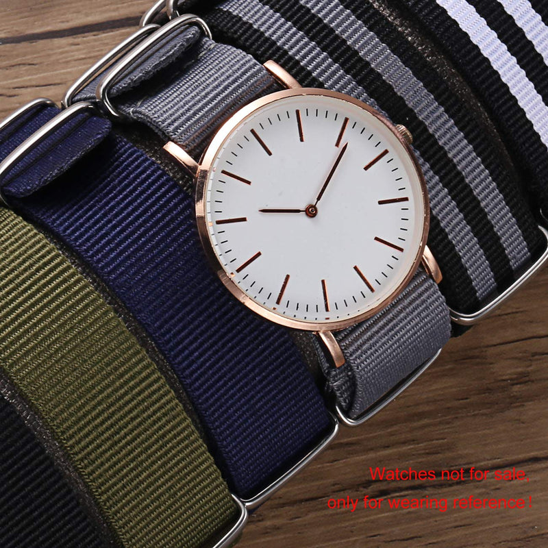 [Australia] - Carty Military Nylon Strap 6 Packs 18mm 20mm 22mm Watch Band Nylon Replacement Watch Straps for Men Women 