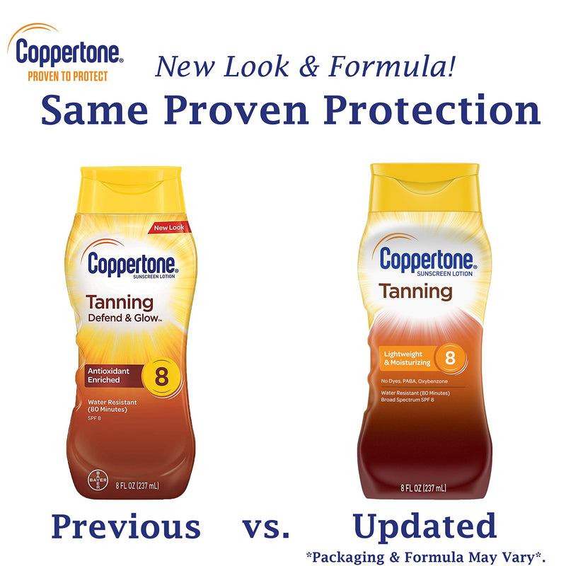 [Australia] - Coppertone Tanning Sunscreen Lotion Broad Spectrum SPF 8 (8 Fluid Ounce) (Packaging may vary) 