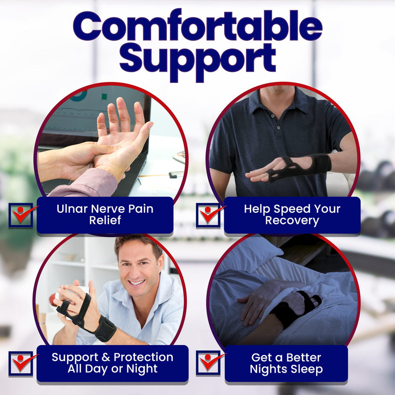 [Australia] - Metacarpal Finger Splint Hand Brace – Hand Brace & Metacarpal Support for Broken Fingers, Wrist & Hand Injuries or Little Finger Fracture (Left - Large) Left - Large 