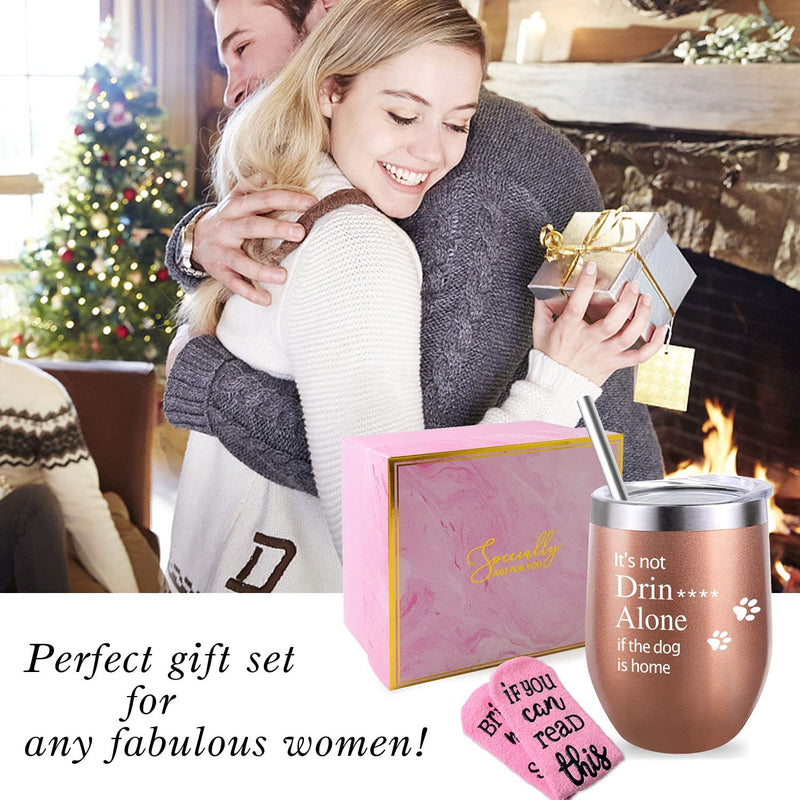 [Australia] - Birthday Gifts for Women, Women Gifts, Gifts for Women, Not a Day Over Fabulous Unique Birthday Mothers Day Wine Gifts Ideas for Women Wife Mom Best Friends Her, 12oz Insulated Wine Tumbler with Lid 