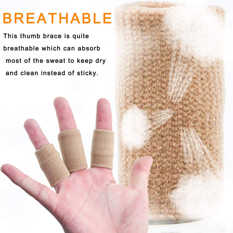 [Australia] - Finger Sleeves , Thumb Splint Brace For Finger Support, Breathable Elastic Finger tape, Compression pression Protector For Reliving Pain, Triggger Finger, Compression Aid For Sports, 10PCS (Beige) Beige 