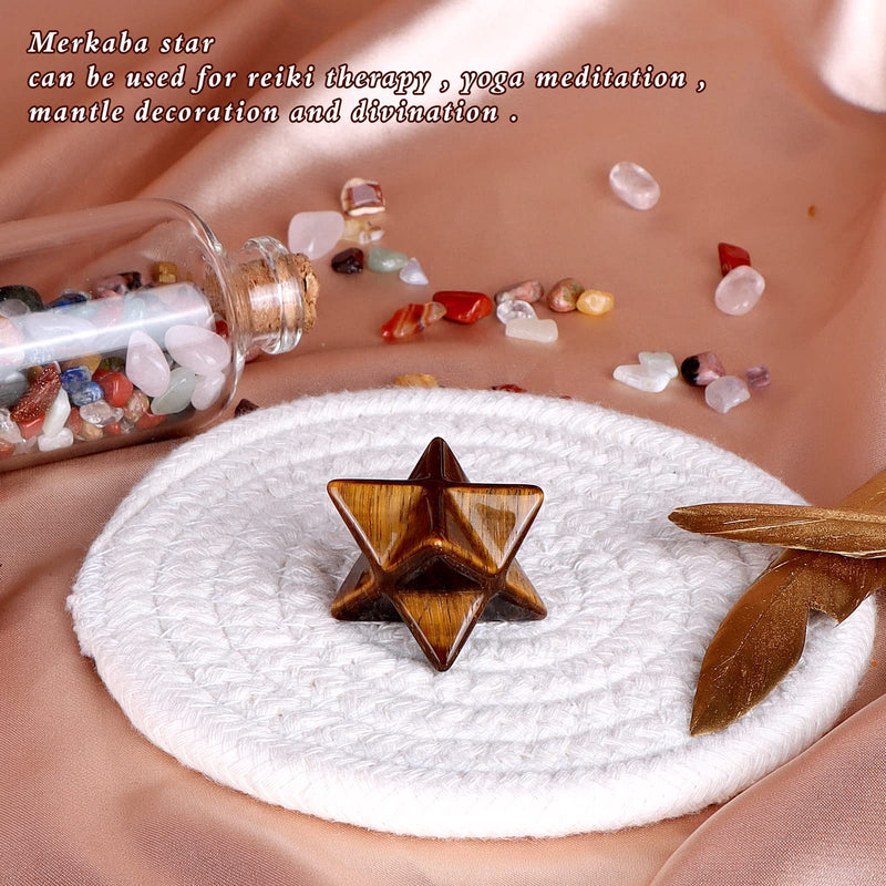 [Australia] - Hxswkk Tiger Eyes Crystal Merkaba Stars Hand Carved Gemstones Therapy for Reiki Spiritual Energy Gifts 1inches 