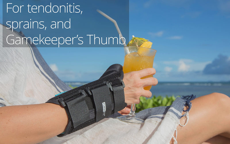 [Australia] - Ossur Formfit Thumb Spica Brace for DeQuervain’s Tendonitis, Arthritis and Gamekeeper’s Thumb | Features Removable Aluminium Stays & Contact Closure Straps | Breathable Material | (Left, Medium) Left - Medium 