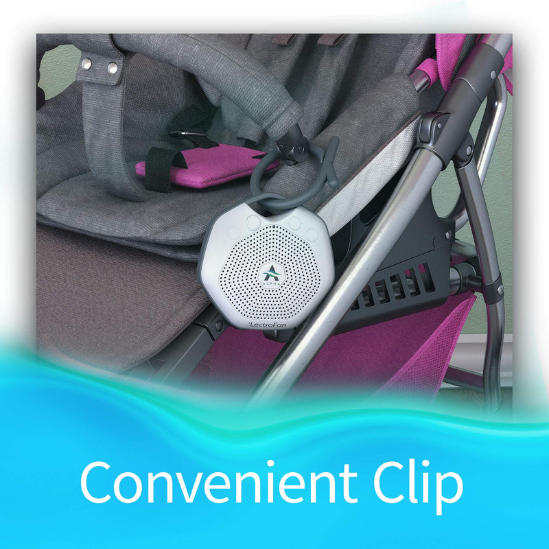 [Australia] - Adaptive Sound Technologies LectroFan Alpha Non-Looping Sleep Sound Machine for Babies Toddlers and Adults, Alpha White Travel 