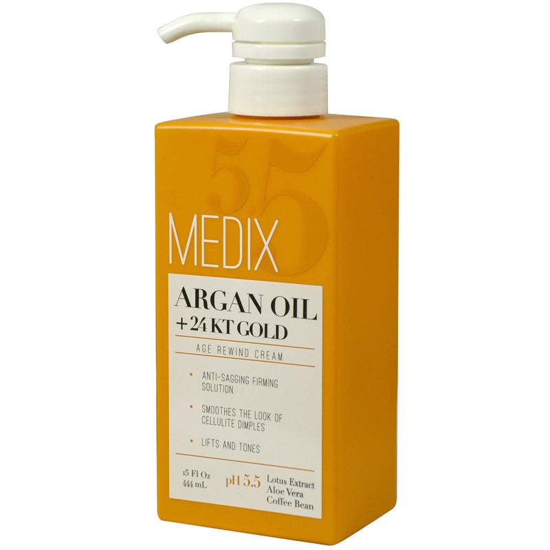 [Australia] - Medix 5.5 Argan Oil Cream with 24kt Gold. Anti-sagging firming cream to reduce the look wrinkles, cellulite, and blemishes. 15oz (15oz) 