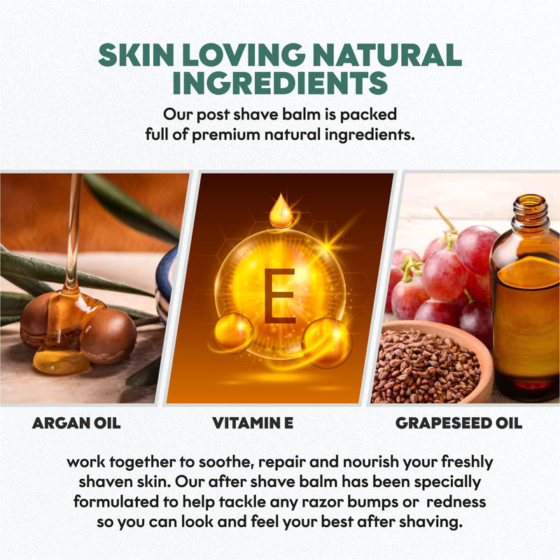 [Australia] - Bart's Balm Aftershave Balm For Men Handmade- Argan Oil - Amber 50ml - Sensitive After Shaving Skin Care Amber and Moroccan Jasmine 50 ml (Pack of 1) 