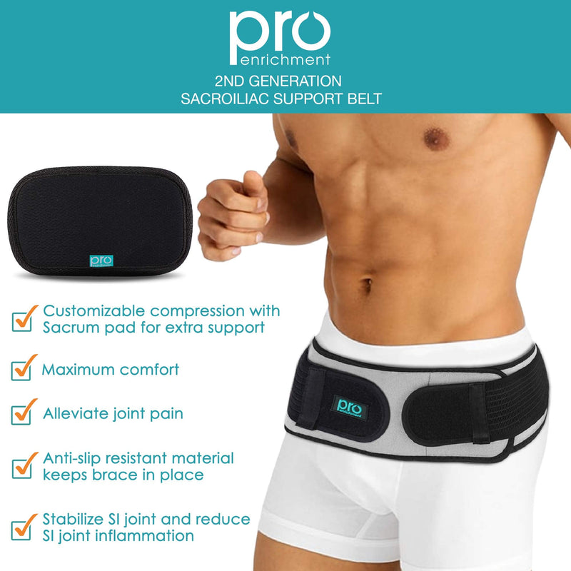 [Australia] - Sacroiliac SI Hip Belt for Women Men SI Joint Hip Belt - Lower Back Support Brace - Hip Braces for Hip Pain - Pelvic Support Belt - Adjustable Sciatica Pelvis Lumbar Pain Relief Trochanter Brace - REG Regular 