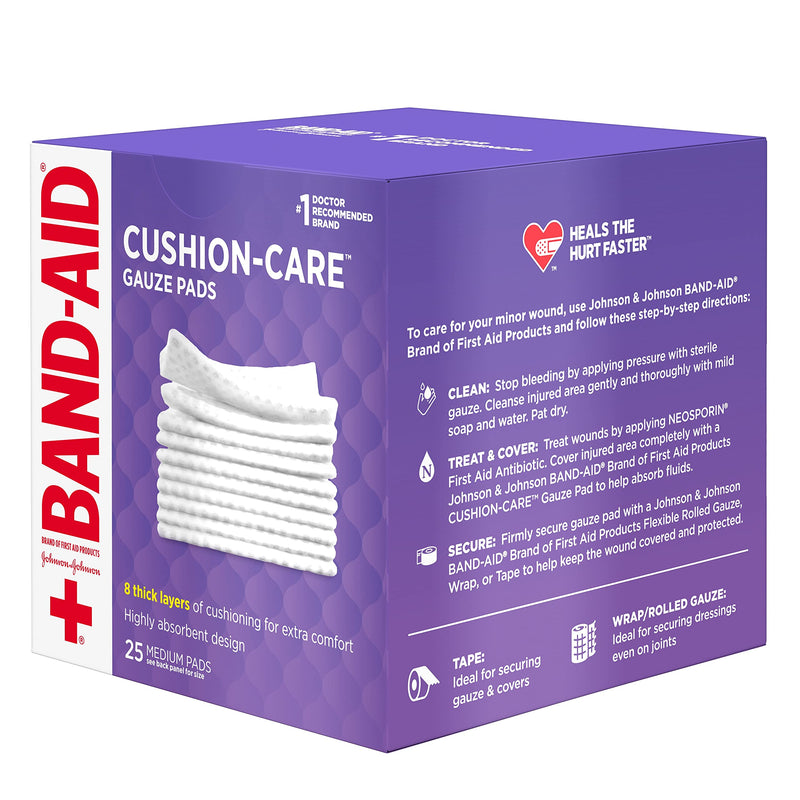 [Australia] - Band-Aid Brand Medium Gauze Pads, 3x3 Inch (Pack of 25) 