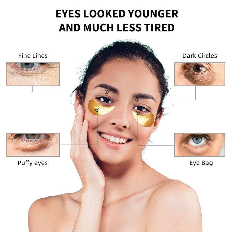 [Australia] - R.A.V 24K Glod Under Eye Collagen Patches Eye Masks with Hyaluronic Acid, Vitamins, Eye Gel Treatment Masks Anti-Aging Eye Pad for Eye Bags Dark Circles Puffiness Wrinkles Natural Extracts (30Pairs) 24K Gold (30pairs) 
