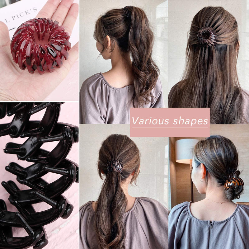 [Australia] - 8pcs Ponytail Hairpin Curling Clip, Hair Clips for Women, Bird Nest Hair Holder Hair Claw Clips Bun Makers Hair Accessories for Girls Women 