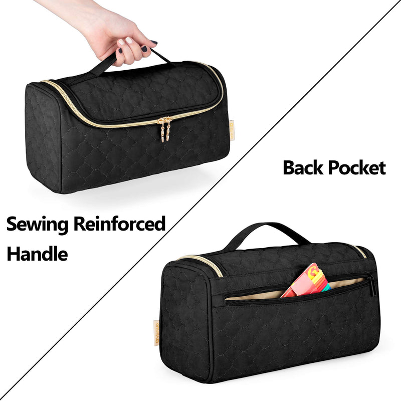 [Australia] - YARWO Travel Case Compatible with Dyson Airwrap Complete Styler and Attachments, Portable Storage Bag with Hanging Hook for Hair Curler Accessories, Black (PATENTED DESIGN) 