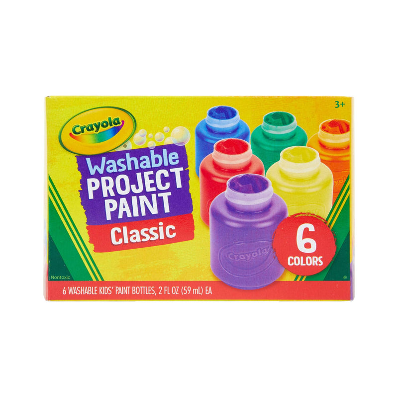 [Australia] - Crayola Washable Kids Paint, 6 Count, Painting Supplies, Gift, Assorted 