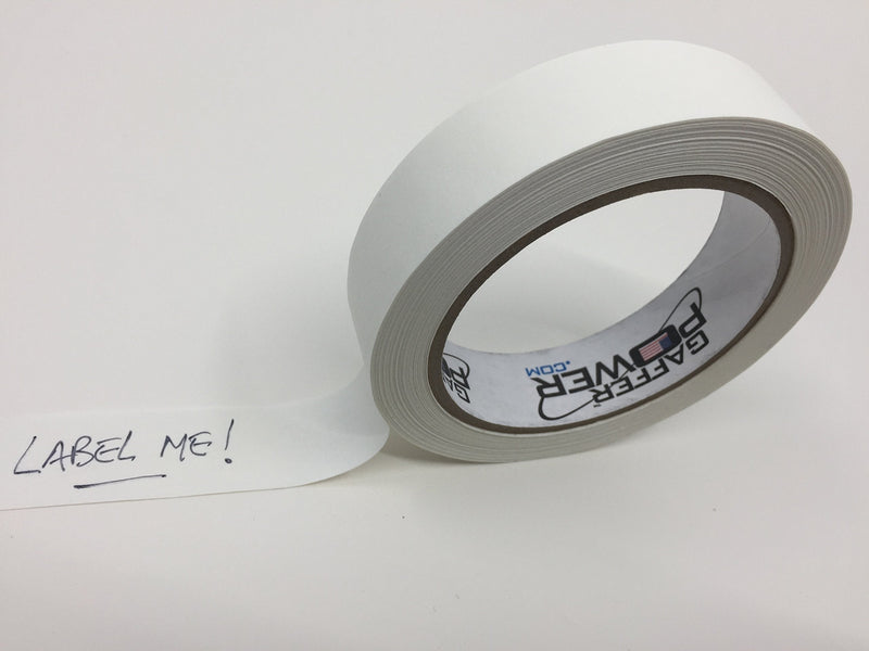 [Australia] - Labeling Tape - Clean Removable Console Tape | Adhesive Tape for Light Control Board, DJ Mixing Board, Audio Mixer, Arts and Crafts, Office Products, Ink Pens and Markers | Tons of Uses - 1"x20Yds White 