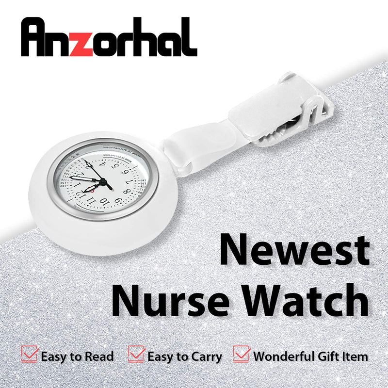 [Australia] - Nurse Watch,Nursing Watch,Nurse Watches for Women, Watch with Second Hand Clip on Watch Nursing Watches for Nurses(White) 