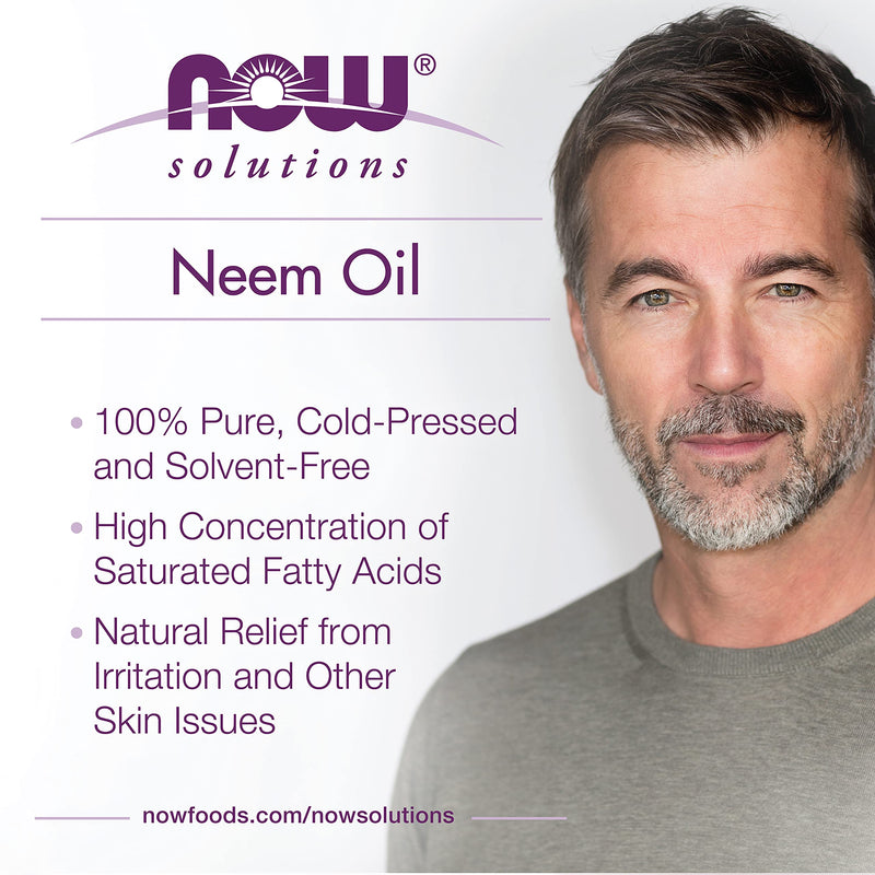 [Australia] - NOW Solutions, Neem Oil, 100% Pure, Made From Azadirachta Indica (Neem) Seed Oil, Natural Relief from Irritation and Other Skin Issues, 1-Ounce 