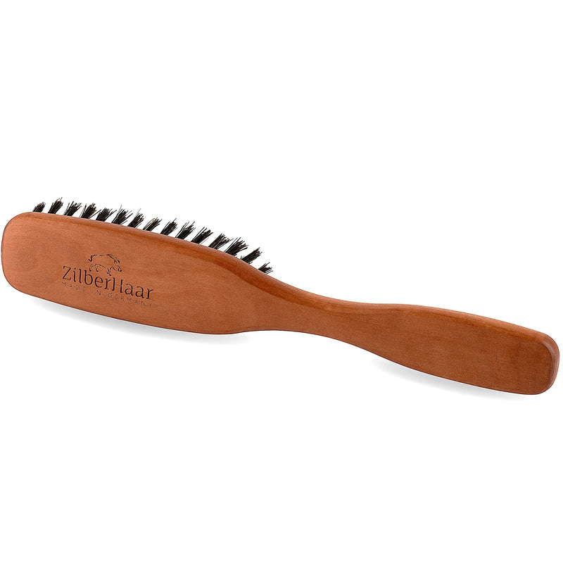 [Australia] - ZilberHaar Long Hair & Beard Brush - Soft 2nd Cut Boar Bristles - Perfect Skin Care for Men - Works with all Beard Balms and Beard Oils - Exfoliates Skin, Helps Softening and Conditioning Itchy Beards 