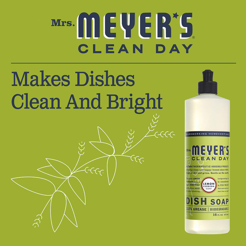 [Australia] - Mrs. Meyer's Clean Day Liquid Dish Soap, Lemon Verbena, 16 ounce bottle 