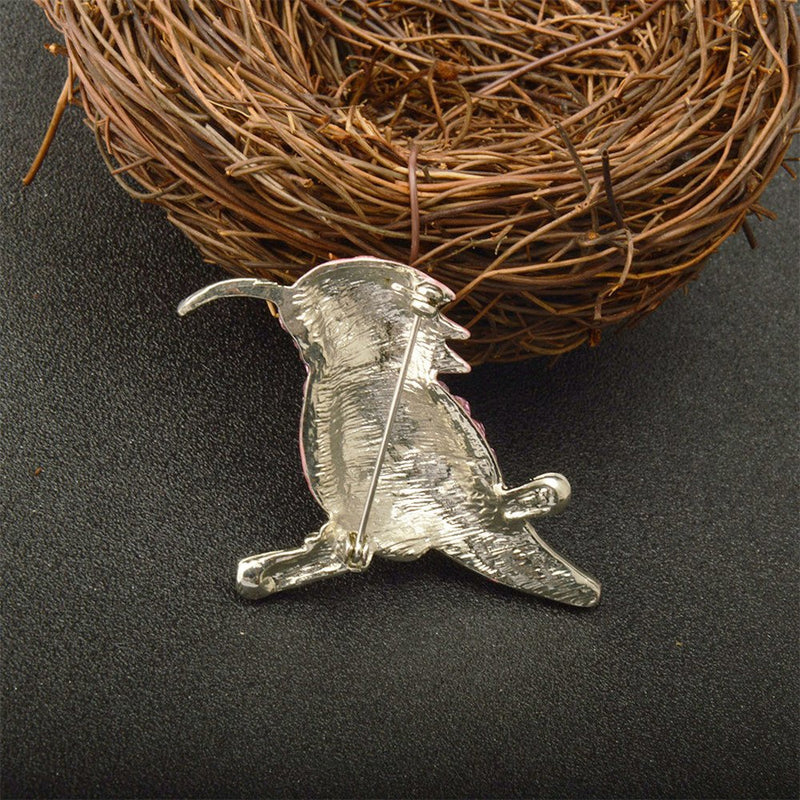 [Australia] - Reizteko Animal Brooch for Women Men Rhinestone Crystal Brooch Pins Silver Plated (Valentines Day Gift) (Bird) Bird 