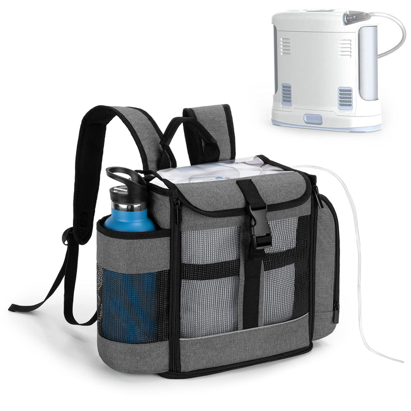 [Australia] - CURMIO Portable Oxygen Concentrator Backpack Compatible with Inogen One, Oxygo, Caire Units, SimplyGo Mini, POC Travel Bag for Machine and Accessories, Grey 