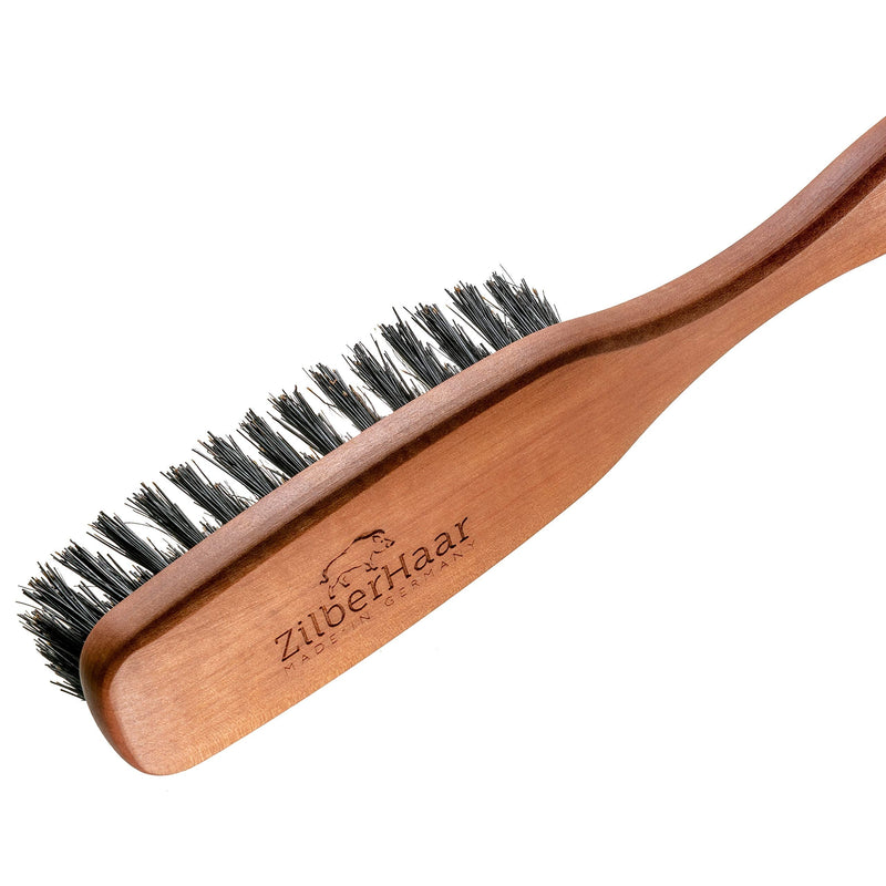 [Australia] - ZilberHaar Long Hair & Beard Brush - Soft 2nd Cut Boar Bristles - Perfect Skin Care for Men - Works with all Beard Balms and Beard Oils - Exfoliates Skin, Helps Softening and Conditioning Itchy Beards 