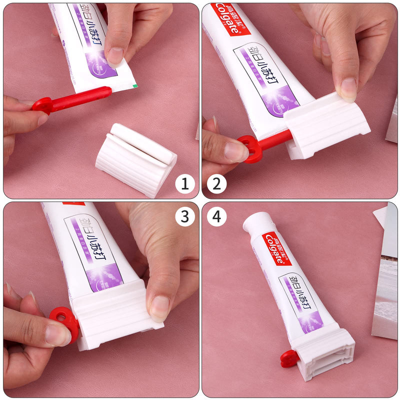 [Australia] - 3pcs-Rolling Tube Toothpaste Squeezer Toothpaste Seat Holder Stand for Bathroom Accessories(Mix Color) Mix Color 