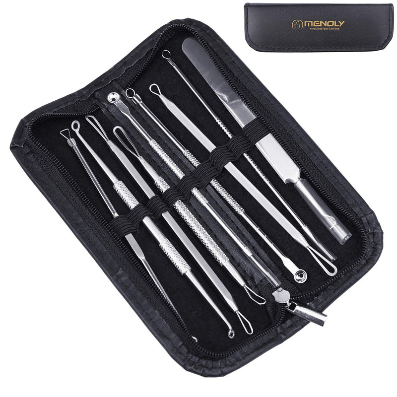 [Australia] - Blackhead Remover Pimple Popper Tool Kit 10 Pcs, Comedone Pimple Extractor Tool, Acne Kit for Blackhead, Whitehead Popping, Zit Removing 