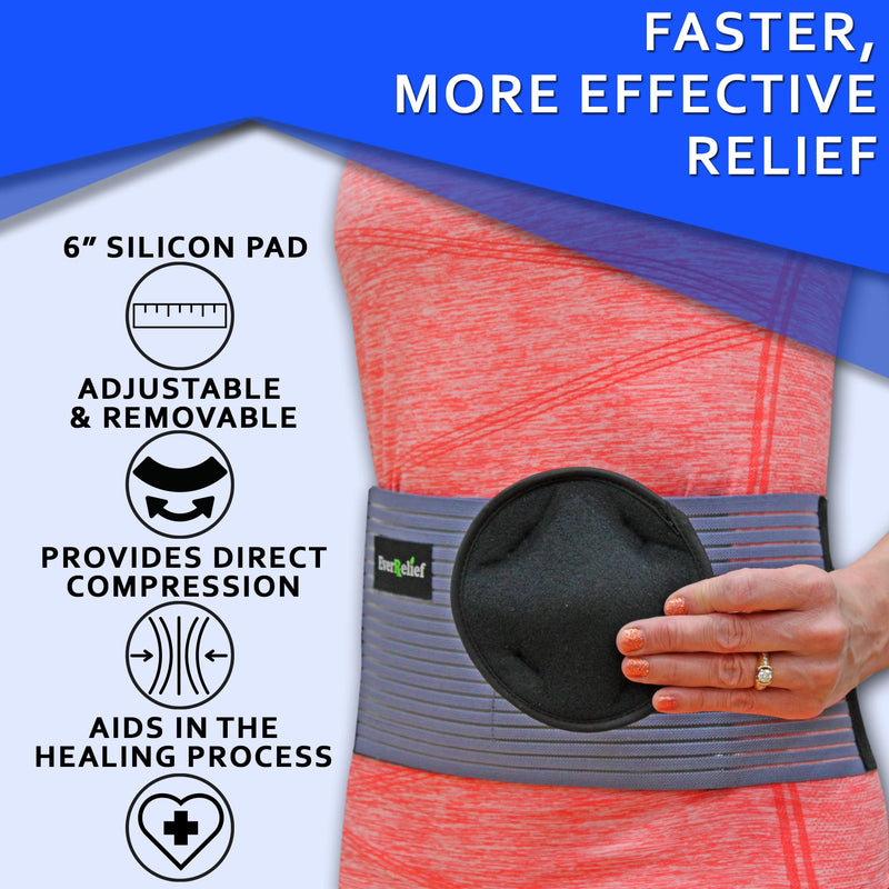 [Australia] - Umbilical Hernia Belt for Men and Women -by EverRelief- Abdominal Binder Support for Hernia Pain and Weakened Abdomen (Large/Extra Large) L/XL 